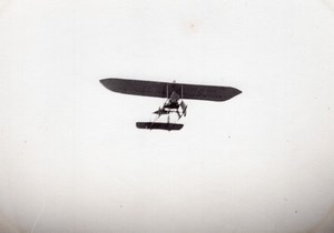 France Aviation High Wing Monoplane in Flight old Photo circa 1910