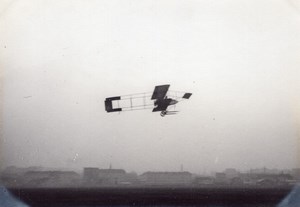 France Aviation Labouchere? Flying Zodiac Biplane old Photo circa 1910