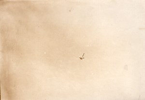 France WWI Military Aviation Biplane in Flight old Aerial Photo 1914-1918