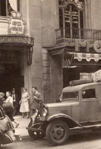 Spain Barcelona? Hotel Van old Amateur Photo 1950's