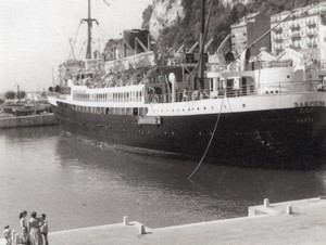 France Nice Sampiero Corso ship in Harbour old Amateur Photo 1950's