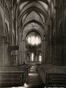 Switzerland Lausanne Cathedral Interior Old Photo Schroeder 1890