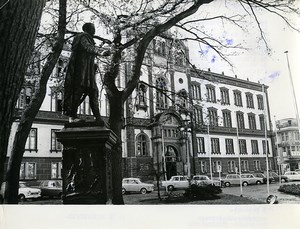 East Germany Rostock University Blucher Monument Old Photo 1969
