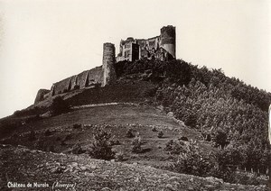 France Auvergne Chateau de Murols Castle Ruins Old Photo 1890