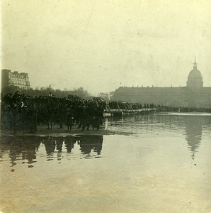 Esplanade des Invalides Flood Paris France Old Photo Stereo 1910