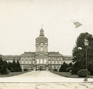 Charlottenburg Castle Germany Old Stereoview Photo 1900