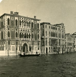 Italy Venice Cavallini Palace Old Stereoview Photo NPG 1900