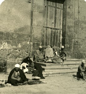 Egypt Cairo Street Scenery old Stereoview Photo NPG 1900