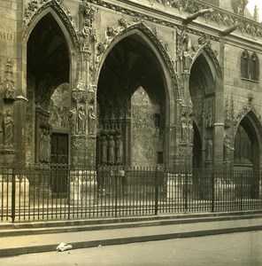 France Paris Snapshot Saint Germain Church old NPG Stereo Photo 1900