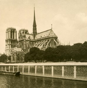 France Paris Snapshot Notre Dame old NPG Stereo Photo 1900