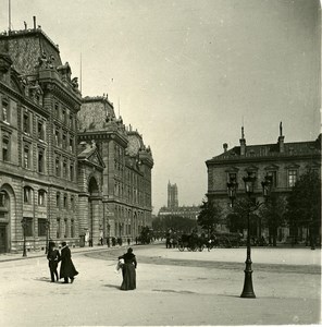 France Paris Snapshot Police Headquarter old NPG Stereo Photo 1900