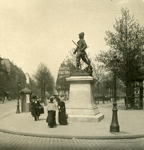 France Paris Snapshot Boulevard Voltaire old NPG Stereo Photo 1900