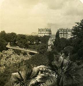 France Paris Snapshot Buttes Chaumont old NPG Stereo Photo 1900