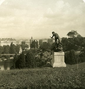 France Paris Snapshot Buttes Chaumont old NPG Stereo Photo 1900