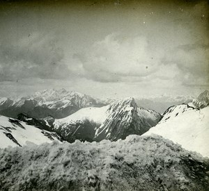 Switzerland Alps Rochers de Naye Spring old Possemiers Stereo Photo 1910