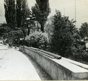 Switzerland Alps Montreux Leman Lake old Possemiers Stereo Photo 1910