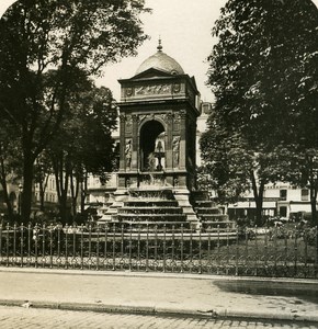 France Paris Foutain of Innocents Old NPG Stereo Photo 1900