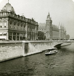 France Paris Commercial Court & Conciergerie Old NPG Stereo Photo 1900