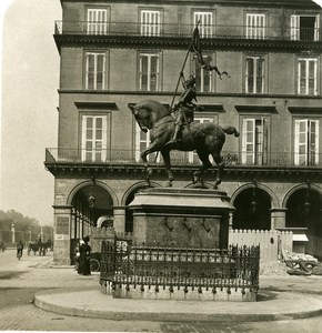 France Paris Statue of Joan of Arc Old NPG Stereo Photo 1900