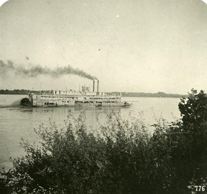 USA Mississipi Transport Steamer Old NPG Stereo Photo 1900