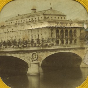 France Paris Theater old Stereo Tissue Photo 1865