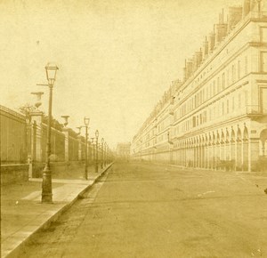 France Paris Street Rivoli old Stereo Photo 1865