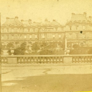 France Paris Palace of Luxembourg old Stereo Photo 1865