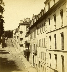 France Pau Street Marca old Stereo Photo 1865