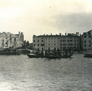 Italy Venice Piety Bridge & Wharf Schiavoni old Possemiers Stereo Photo 1908