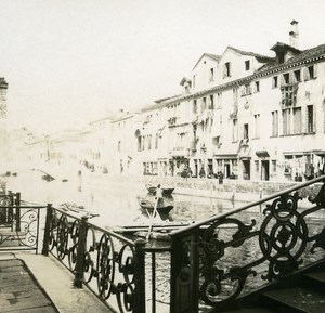 Italy Venice Fundamenta Cappuccine Promenade old Possemiers Stereo Photo 1908