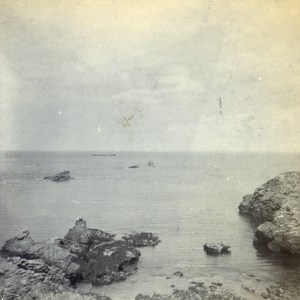 France Belle Isle Pointe des Poulains Old Stereo Stereoview Photo 1900