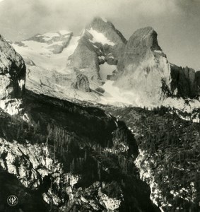 Italy Dolomites Gran Vernel taken from Bamberger Hotel NPG Stereo Photo 1900