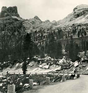 Italy Alps Dolomites Sella Group Pordog Road Old NPG Stereo Photo 1900