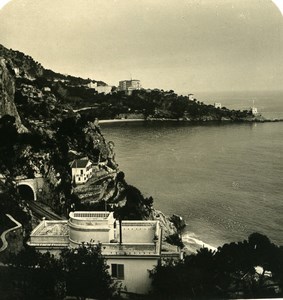 France French Riviera la Turbie Eze Road Old Stereoview Photo NPG 1900