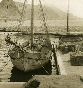 France French Riviera Beaulieu harbor Old Stereoview Photo NPG 1900