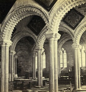 United Kingdom Durham Cathedral Lady Chapel Old GW Wilson Stereoview Photo 1865