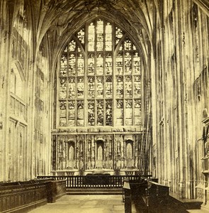England Gloucester Cathedral Lady Chapel Old GW Wilson Stereoview Photo 1865