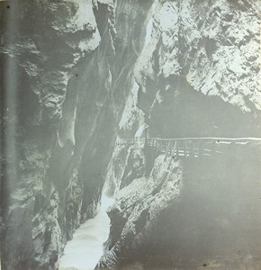 Switzerland Ragaz Tamina Gorges Taminaschlucht Old Amateur Stereoview Photo 1900