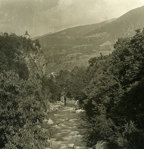 Italy South Tyrol Meran Merano Mountain Torrent Old NPG Stereo Photo 1900