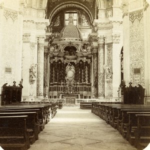 Italy Venice Venise Church of Jesuits Interior Old Stereoview Photo 1885