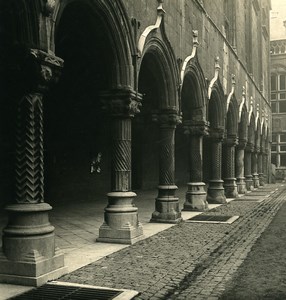 Belgium Liege palace of Justice Archway Old NPG Stereoview Photo 1900's