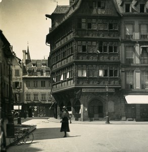 France Strasbourg Maison Kammerzell House Old Stereoview Photo NPG 1900