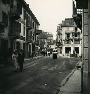 France Alps Chamonix street Old Stereoview photo NPG 1900