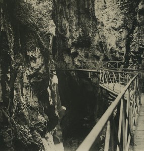 France Haute-Savoie Annecy Gorges Old NPG Stereoview Photo 1900