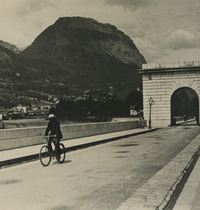 France Isere Grenoble & Mount Eynard Old NPG Stereoview Photo 1900