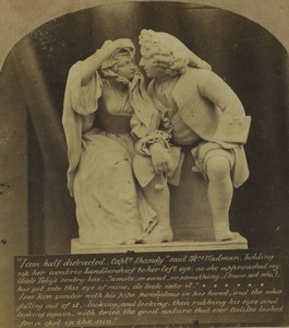 United Kingdom Museum Sculpture Uncle Toby & Widow Wadman Old Photo Stereo 1870