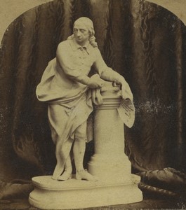 United Kingdom Museum Sculpture Milton Old Photo Stereo 1870