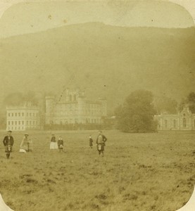 United Kingdom Taymouth castle Kenmore Scotland Old Stereoview photo 1858