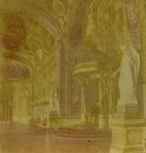 France Paris Senate Throne Reception Room Old Photo Stereoview 1860