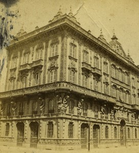 Italy Milan Corso Venezia Palazzo Ciani Old Photo Stereoview 1860